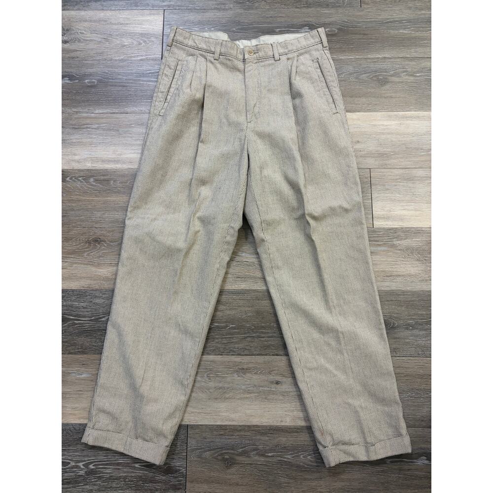 Savane Men’s Dress Pants 34x30 Tan Beige